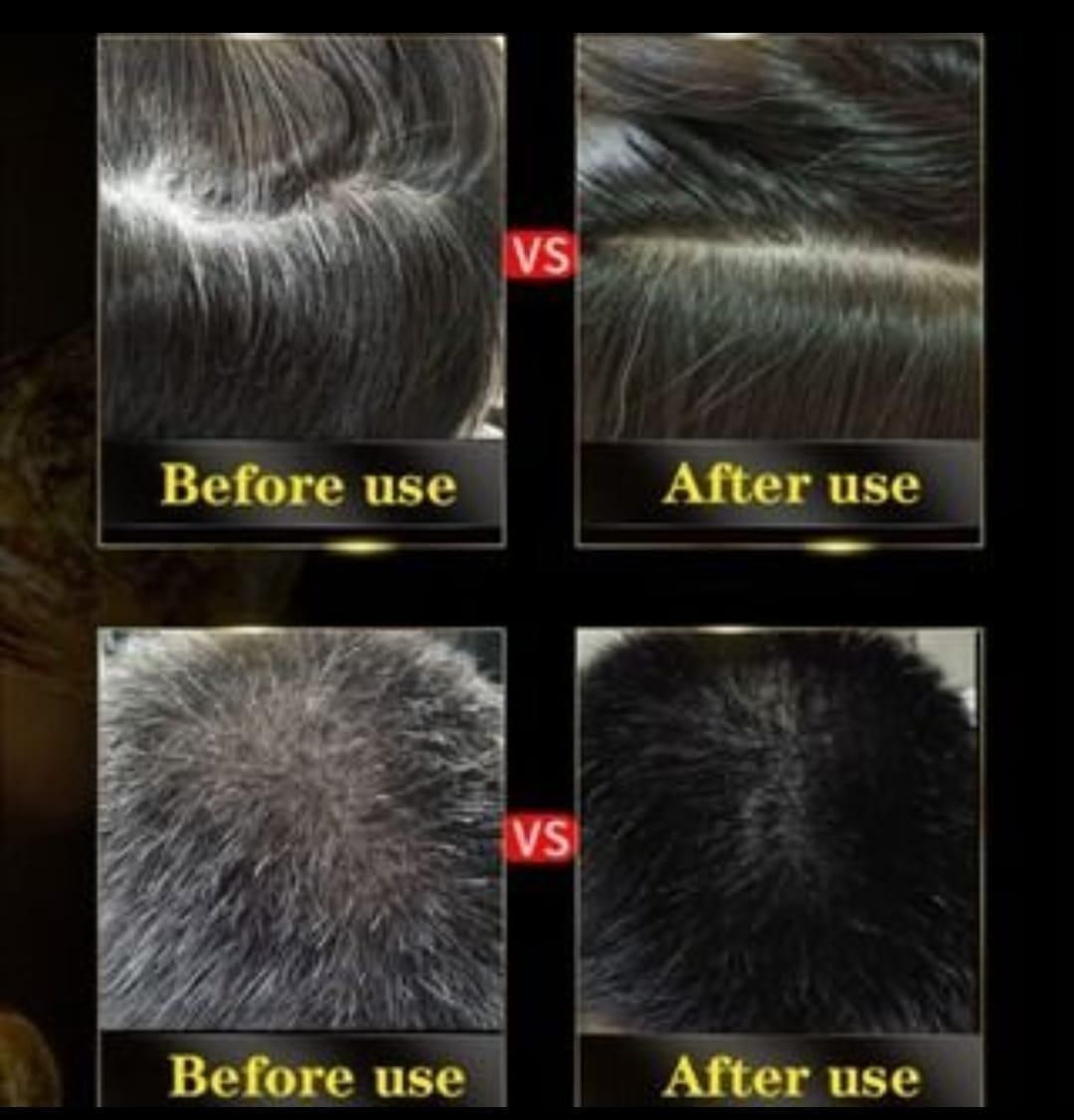 Unisex Instant Black Herbal Hair Dye Shampoo for Grey Hair Shampoo Buy 1 Get 1