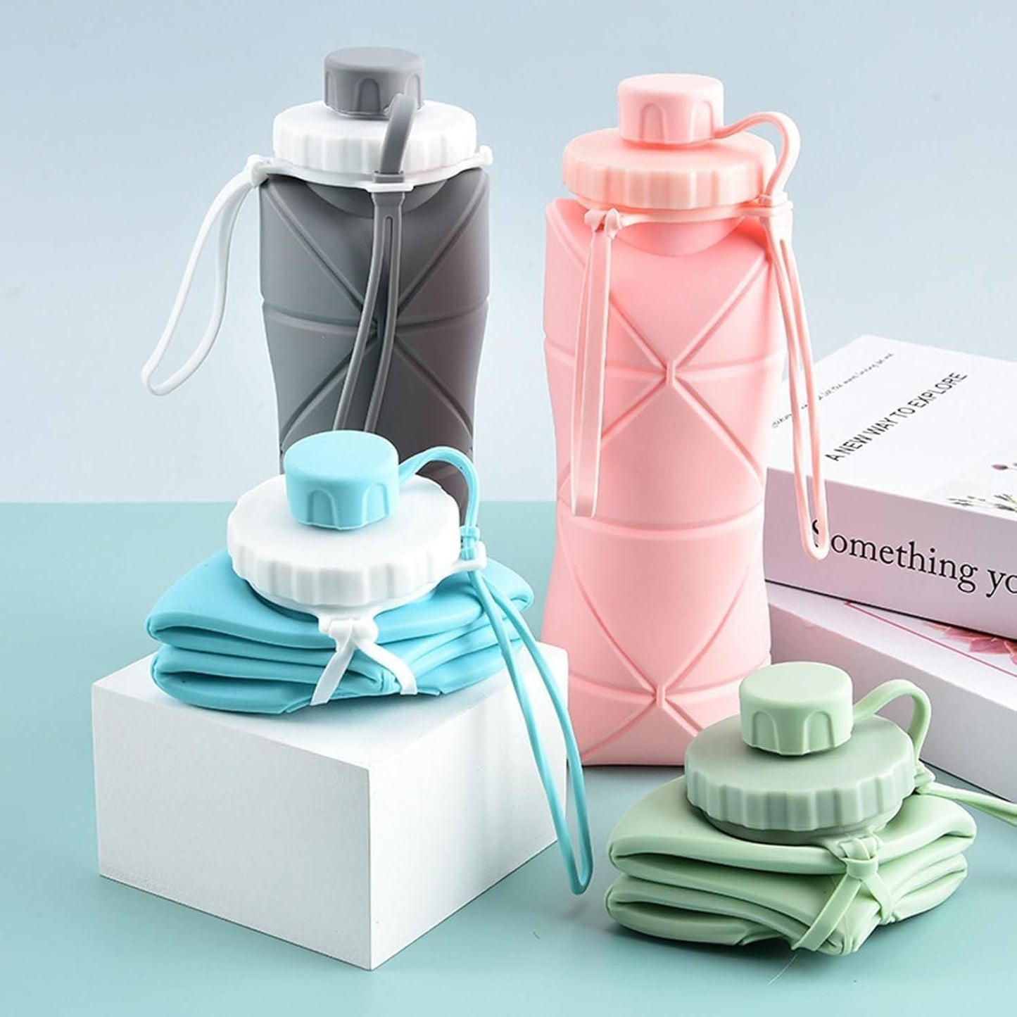 Folding Silicone Water Bottle – Portable, Leak-Proof & Reusable