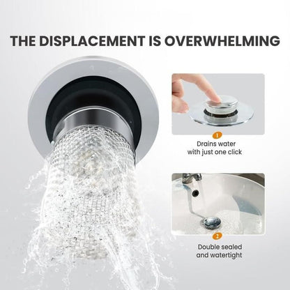 Sink Hair Filter – Stainless Steel Removable Drain Stopper Plug (Pack of 1)