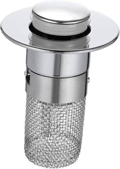 Sink Hair Filter – Stainless Steel Removable Drain Stopper Plug (Pack of 1)