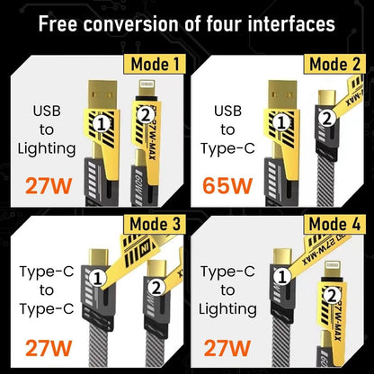 USB-C Cable Lightning Cable 4-in-1 – Universal Fast Charging & Data Cable