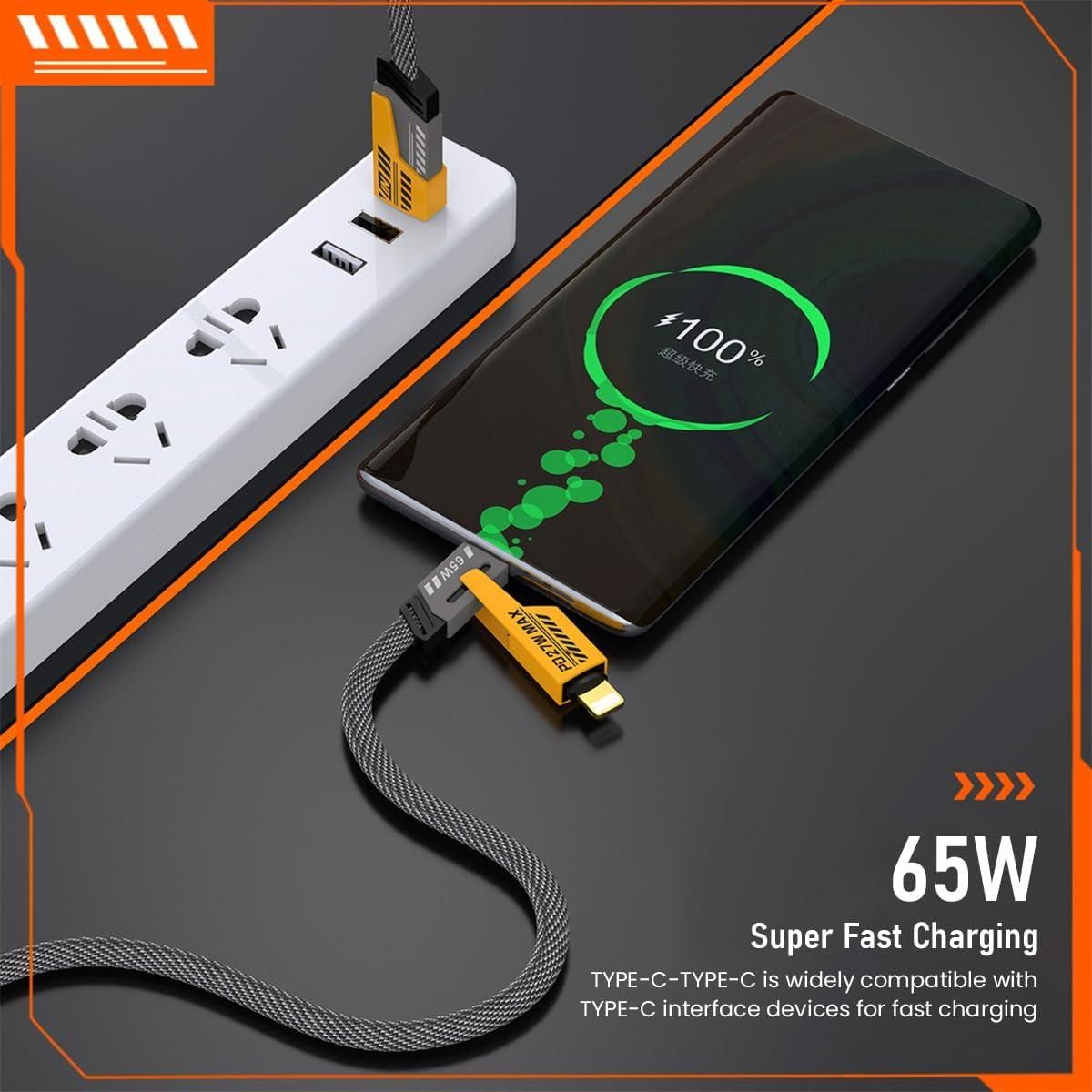 USB-C Cable Lightning Cable 4-in-1 – Universal Fast Charging & Data Cable